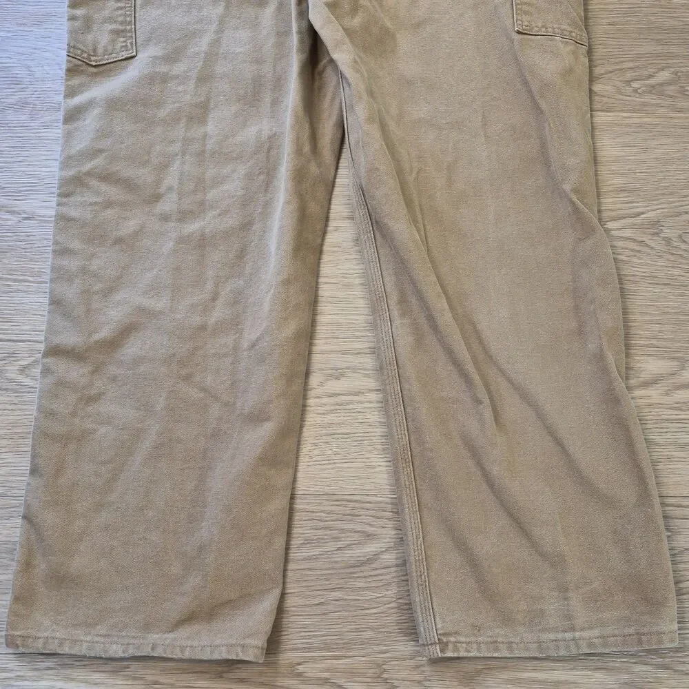 Carhartt Pants Men's 42x32 Heavy Duty B11 BRN Brown Canvas Carpenter Work Jeans